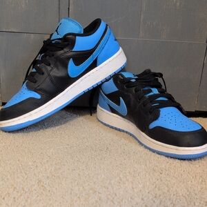 Nike Air Jordan Kids Low University Blue and Black